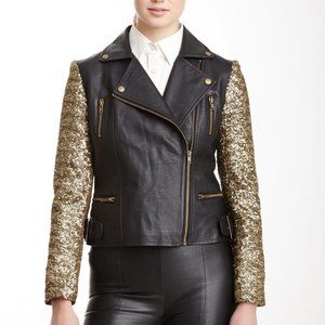 NWOT Romeo & Juiet Couture sequin moto jacket -M